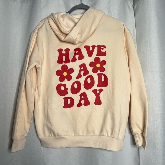 Have A Good Day Graphic Pastel Yellow Hoodie - Picture 3 of 7